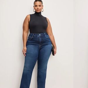 Good American High Rise Dark Blue Jeans